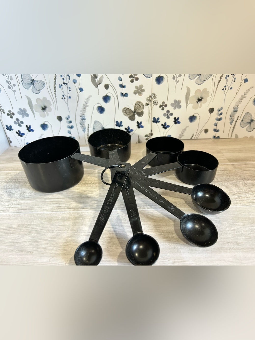 Wolfgang Puck Black Stainless Steel Nonstick Measuring Cups & Spoons Set - 8
